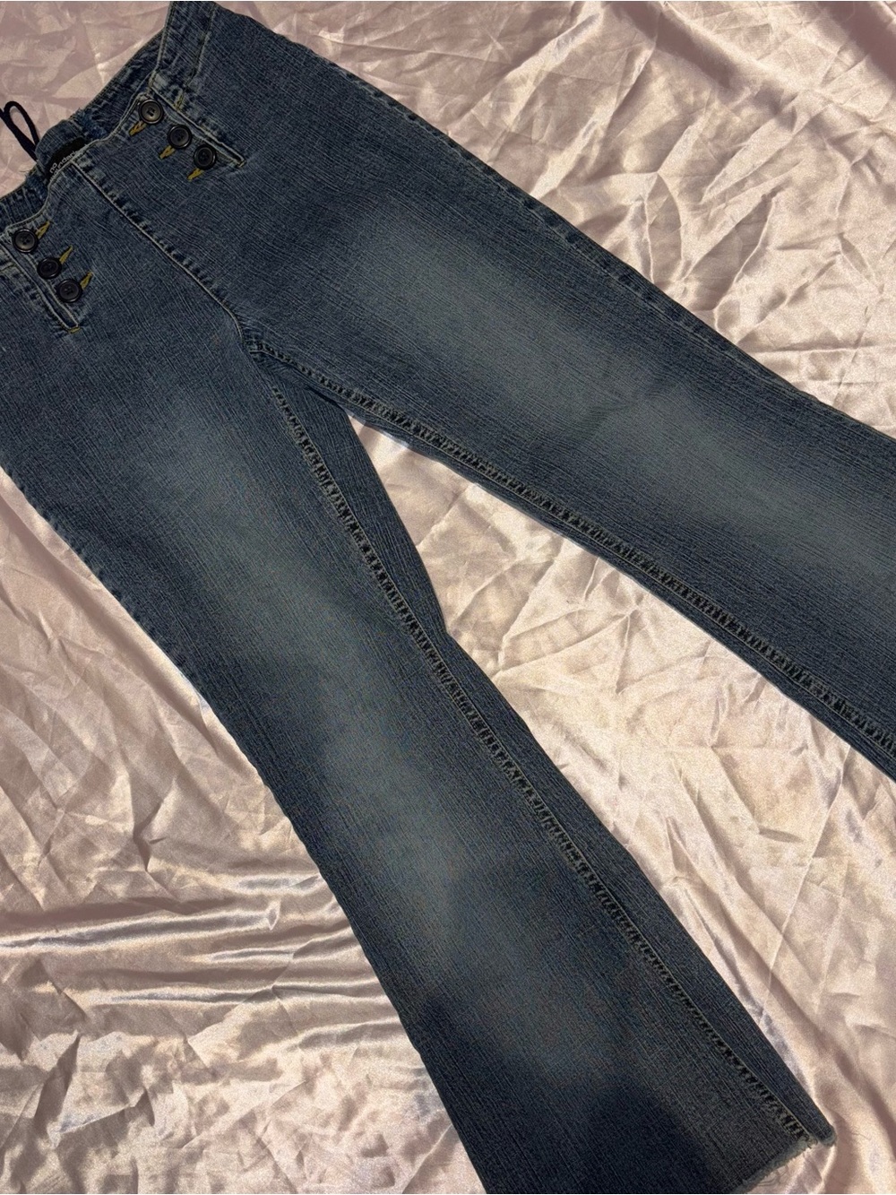 Y2K Lace Up Baddie Flare Jeans